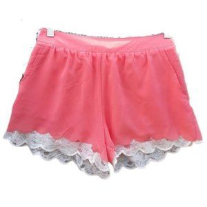 MINE Peach Chiffon Shorts Size S